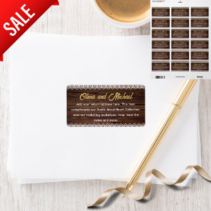 Étiquette Dentelle Rustique En Bois Pour Correspondre À Notr