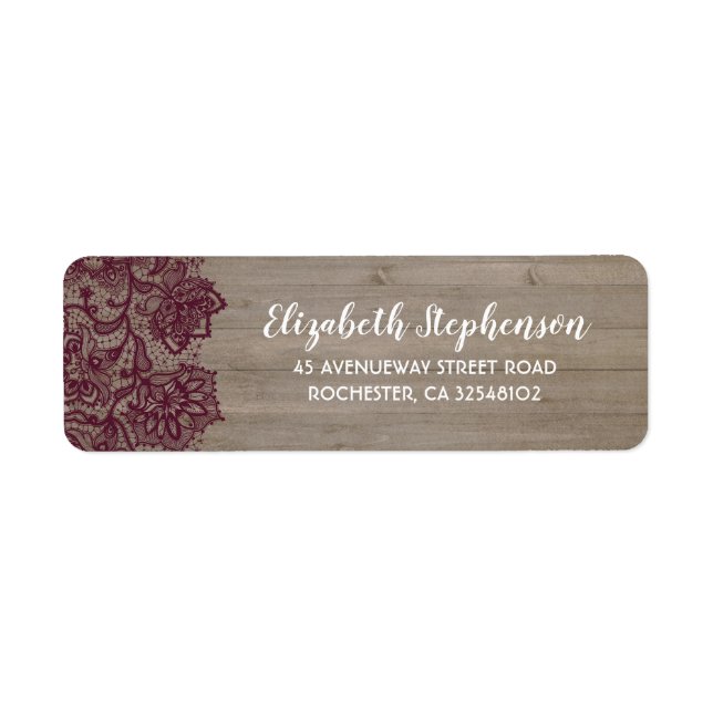 Étiquette Dentelles Bourguignonnes Rustiques (Devant)