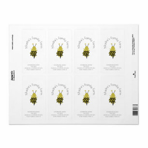 Étiquette d'entreprise d'abeille amusante miel fai