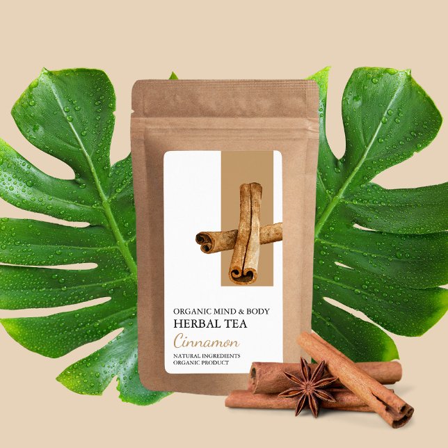 Étiquette d'entreprise de thé à base de plantes bi (Créateur téléchargé)