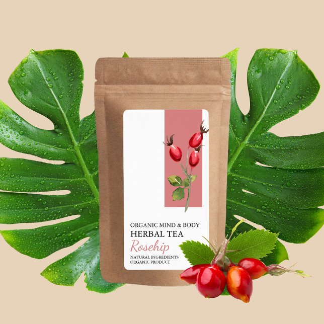 Étiquette d'entreprise de thé à base de plantes de (Créateur téléchargé)