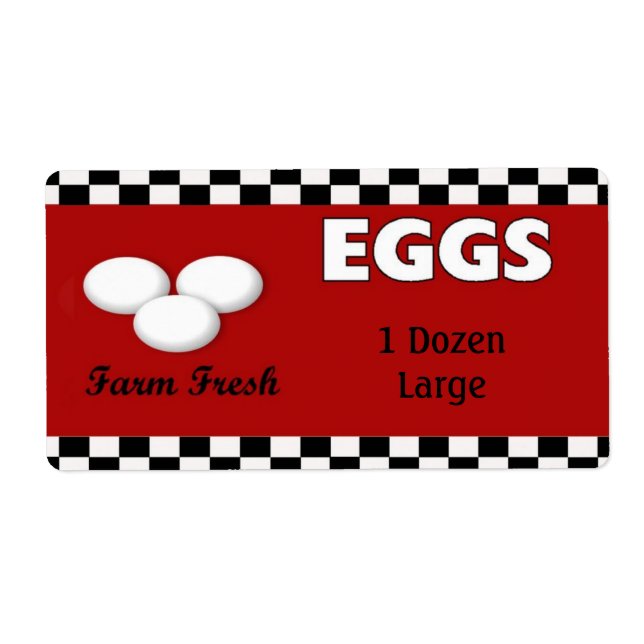 Étiquette d'entreprise Étiquette de produits oeufs (Devant)