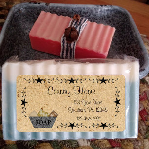 Étiquette d'entreprise Star Border Soap