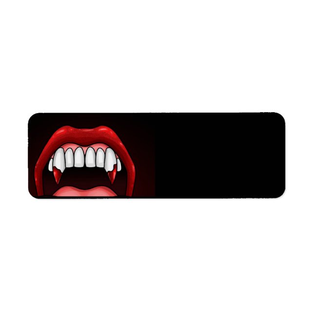Étiquette Dents d'Halloween Vampire (Devant)