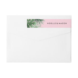 Étiquette d'enveloppes tropiques