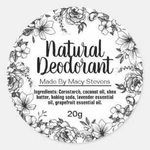 Étiquette déodorant maison personnalisable