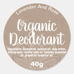 Étiquette déodorant naturel personnalisable