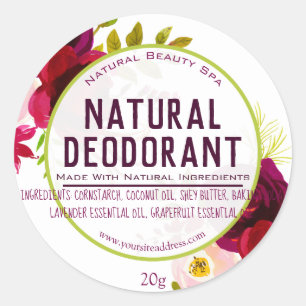 Étiquette déodorant naturel personnalisable