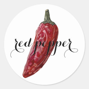 Étiquette d'épices : Poivre rouge