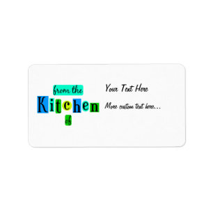 Étiquette Depuis la cuisine de l'étiquette de recette rétro