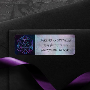 Étiquette Dés à jouer RPG Adresse de Nebula Fantasy Tablet