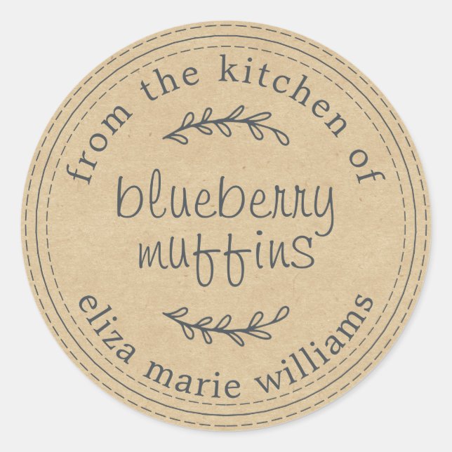 Étiquette des muffins aux myrtilles rustiques Kraf (Devant)