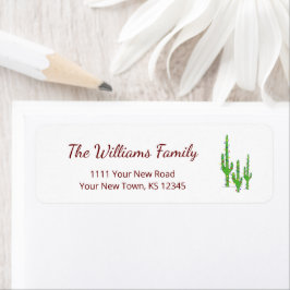 Étiquette Desert Cactus Cinco de Mayo Adresse de retour