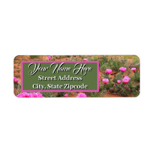 Étiquette Desert Cactus Fleurs sauvages Adresse :