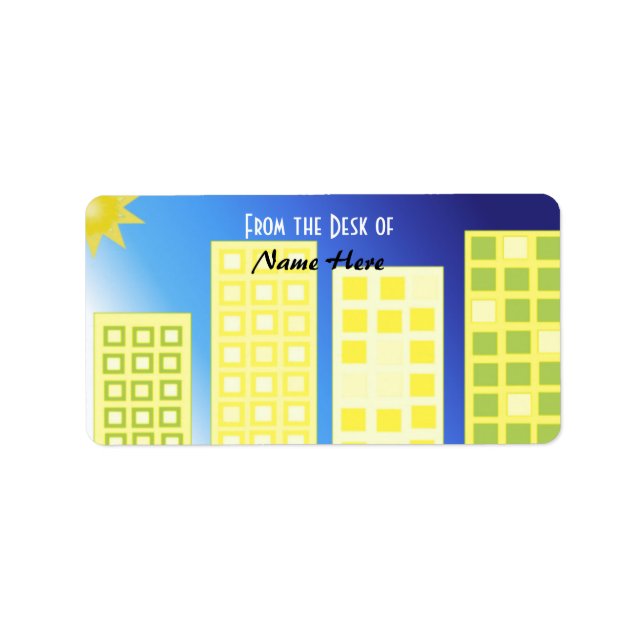 Étiquette Design de gratte-ciel (Devant)