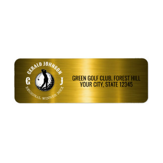 Étiquette Design élégant de monogramme de golf