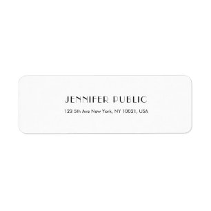 Étiquette Design moderne créatif Modèle blanc tendance