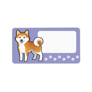 Étiquette Dessin Akita Inu / Shiba Inu