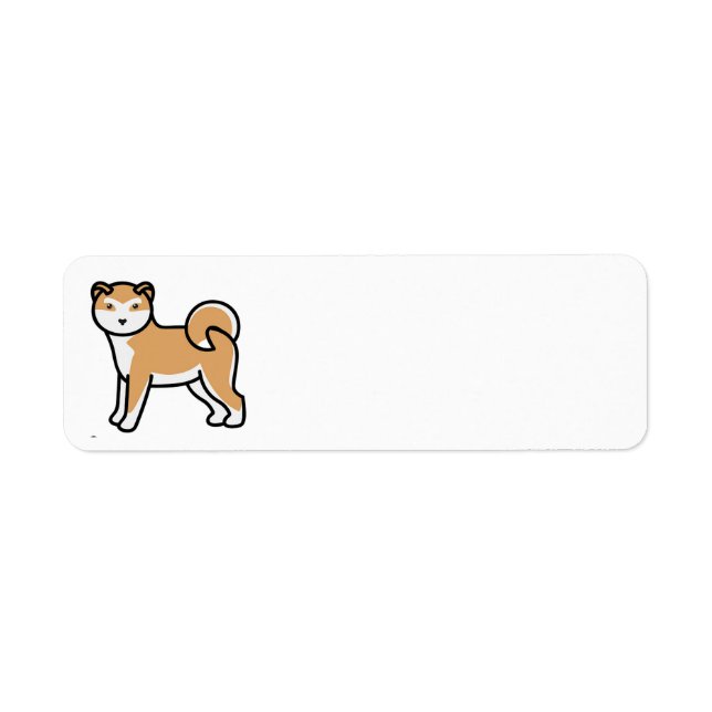 Étiquette dessin de shiba inu (Devant)