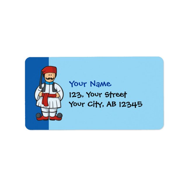 Étiquette Dessin de Tsolias (Devant)