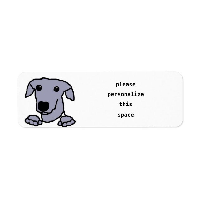 Étiquette dessin humoristique blanc (Devant)