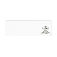 Dessin simple de contour de chien en peluche dalma