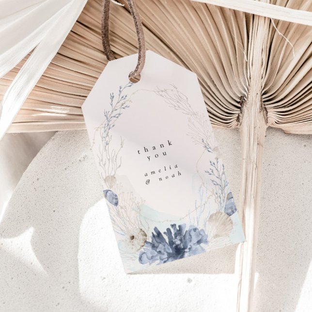 Étiquette Destination Mariage Dusty Merci bleu Fav (Créateur téléchargé)