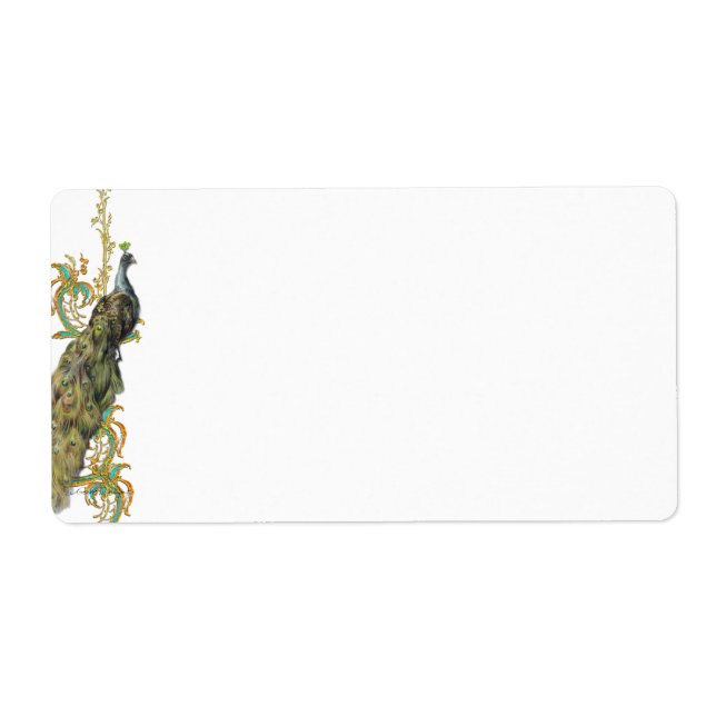 Étiquette d'étiquette de l'autocollant Peacock (Devant)