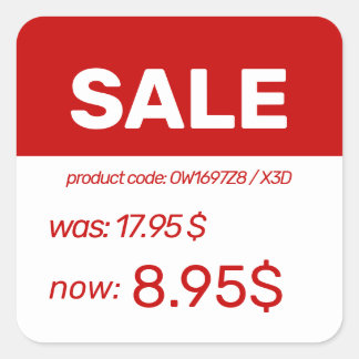 Étiquette d'étiquette de prix de remise