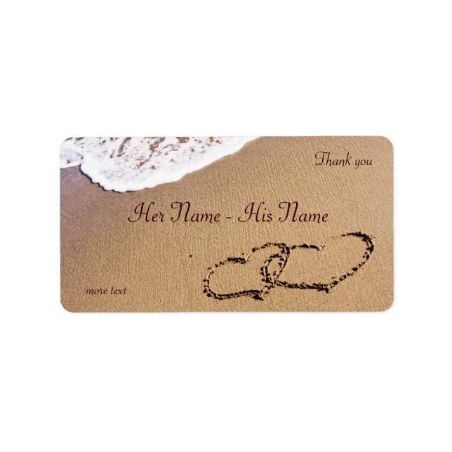 Étiquette Deux Hearts (Devant)