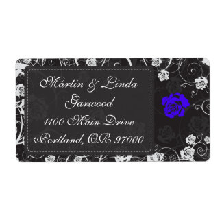 Étiquette d'expédition bleu de crépuscule