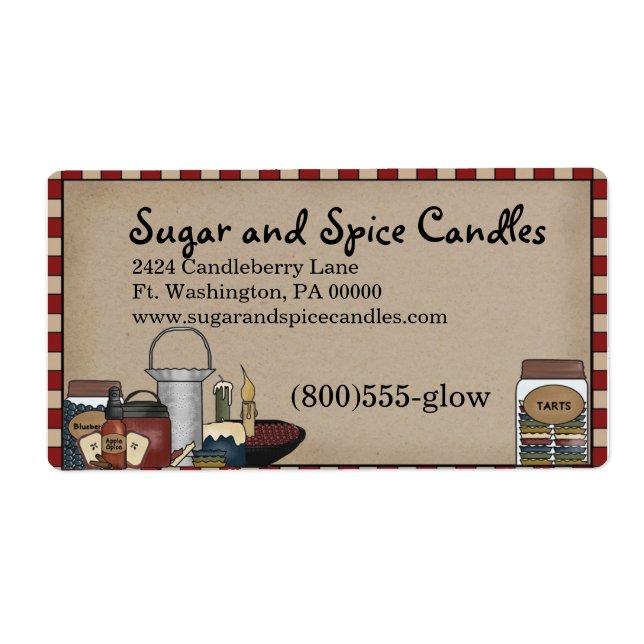 Étiquette d'expédition de canne et d'odeurs de pay (Devant)