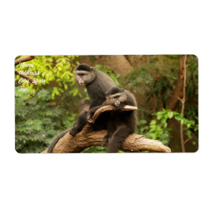 Étiquette d'expédition de singe