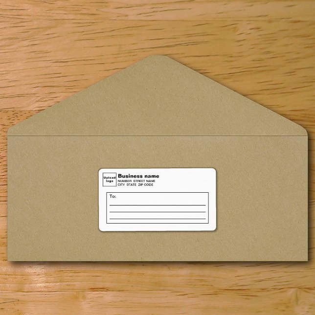 Étiquette d'expédition d'entreprise blanc (White business shipping label on envelope)
