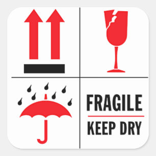 Étiquette d'expédition fragile
