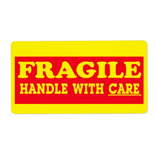 Étiquette d'expédition fragile à manipuler avec so