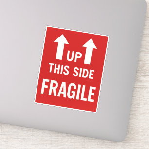 Étiquette d'expédition fragile de ce côté vers le 