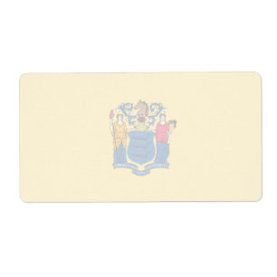 Étiquette d'expédition New Jersey Faint Flag