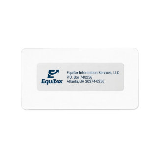 Étiquette d'expédition pour le consommateur Equifa