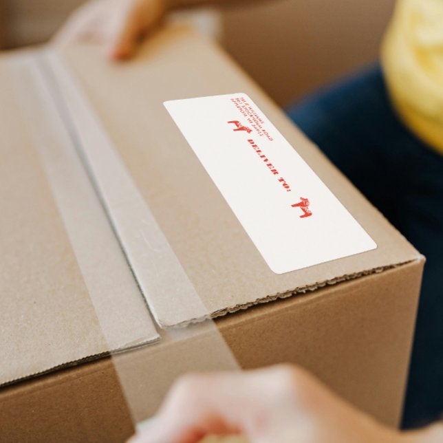 Étiquette d'expédition pour les vacances de Noël C (Créateur téléchargé)