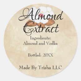 Étiquette d'extraction d'amandes personnalisé