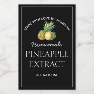 Étiquette d'extraction d'ananas