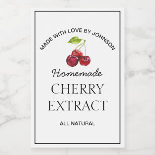 Étiquette d'extraction de cerise