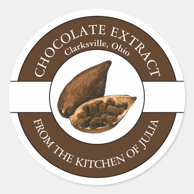 Étiquette d'extraction de chocolat (Devant)