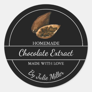 Étiquette d'extraction de chocolat maison simple