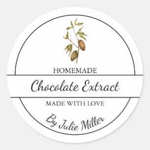 Étiquette d'extraction de chocolat maison simple