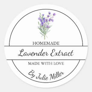 Étiquette d'extraction de lavande simple fait mais