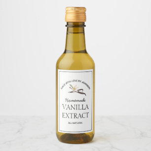 Étiquette d'extraction de vanille