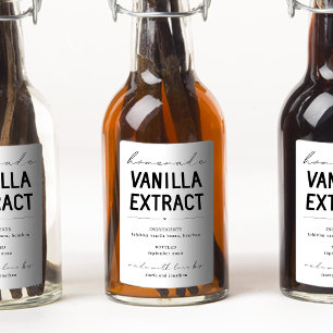 Étiquette d'extraction de vanille maison personnal