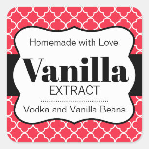 Étiquette d'extraction de vanille personnalisable
